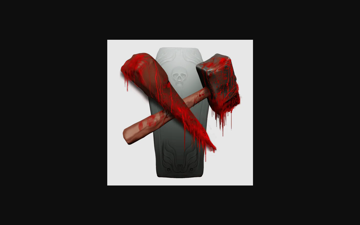 Símbolo Bonus oficial de Blood Suckers com caixão, estacas e sangue ilustrado