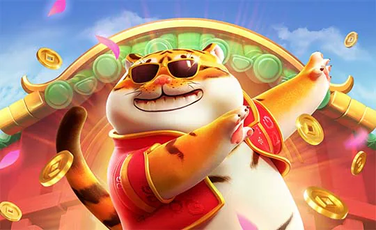 Capa oficial de Fortune Tiger com o tigre de óculos escuros cercado de moedas douradas
