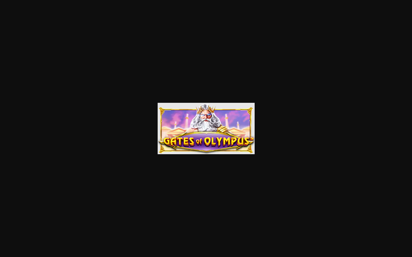 Arte oficial de Gates of Olympus com Zeus e o logotipo do jogo
